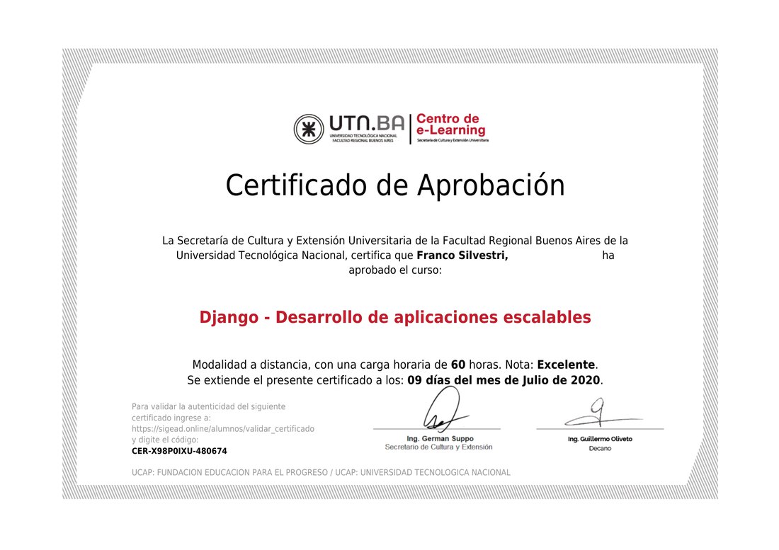 Django certificate