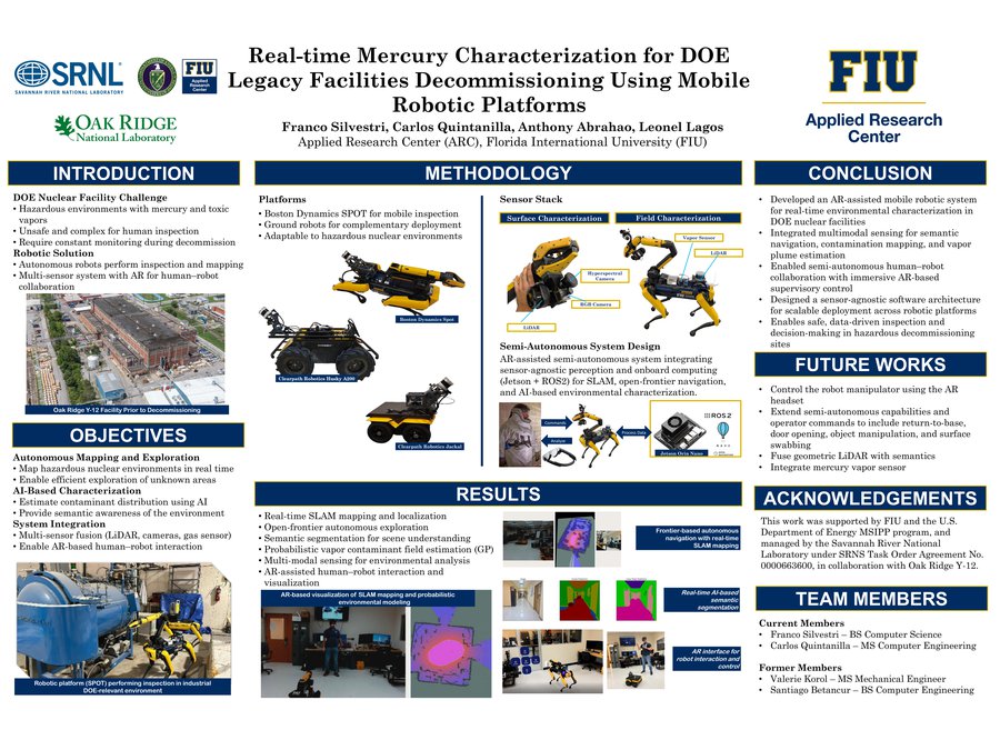 Research poster: Real-time Mercury Characterization for DOE Legacy Facilities Decommissioning Using Mobile Robotic Platforms